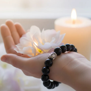 Black Tourmaline Bracelet To Shield Against Negative Vibes-(10mm)
