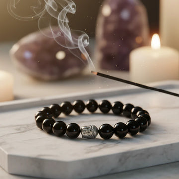 Black Obsidian Bracelet (10mm) for Protection, Grounding & Energy Shielding